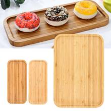 Wooden Bamboo Tray Tea Cup Saucer Bowls Fruit Plate Storage Pallet Plate Decoration Japanese Food Rectangular Plate 2024 - buy cheap