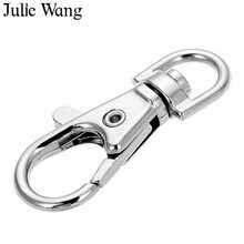 Julie Wang-broche de pinza giratoria, 10 Uds., gancho, anillo de tecla dividida, correa de bolso, llavero, accesorios para fabricación de joyas 2024 - compra barato