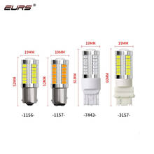 EURS 2 шт. светодиодный тормозной светильник s противотуманная фара 1156 BA15S P21W 1157 P21/5W BAY15D задний фонарь светильник s Автомобильный светодиодный светильник 3157 P27/7W 2V автомобильная лампа 2024 - купить недорого