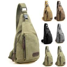 Mochila de lona com alça de nylon, bolsa masculina e feminina de ombro crossbody em volta do corpo 2024 - compre barato