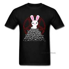 Cute Killer T-shirt Men White Rabbit T Shirt Skulls Tee Black Butler Logo Tops Bunny Cartoon Tshirt Cotton Clothing 2024 - buy cheap
