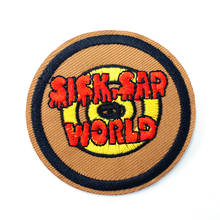 SICK SAD WORLD (Size:6.2x6.2cm) DIY Cloth Patch Embroidered Cute Badges Hippie Iron On Kids Cartoon Patches For Clothes Stickers 2024 - buy cheap