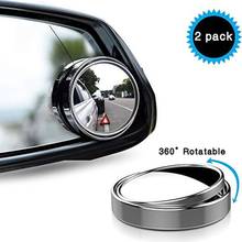 2 pçs/set Blind Spot Espelho Para Carro de 360 Graus Universal Venda QUENTE Ultrafinos Rodada Wide Angle Convex Vista Traseira Espelho Sem Moldura 2024 - compre barato