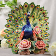 WSHYUFEI European ceramic decoration peacock Figurines Livingroom Office Creativity Crafts dining table Ornament Wedding Gift 2024 - buy cheap