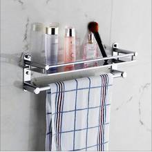 Wall Mounted Bathroom Accessories Stainless Steel Bathroom Shelves With Towel Bar With Hooks 2024 - buy cheap