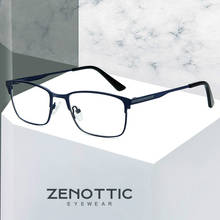 ZENOTTIC-Gafas de aleación para hombre, lentes de Metal cuadradas, ultraligeras, graduadas para Miopía 2024 - compra barato