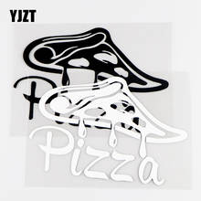Yjzt adesivo vinil para decoração de automóveis, 14.6x10cm, comida deliciosa, adesivo de personalidade para pizza, preto/prata 10a-0773 2024 - compre barato