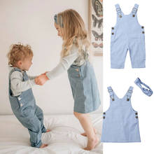 Pudcoco New Arrival Matching Newborn Kids Baby Boy Girl Clothes Romper Bib Pants Dress Outfit Set Kids Overalls 2024 - buy cheap
