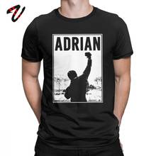 Camiseta de algodón para hombre, prenda de vestir, de manga corta, con cuello redondo, Estilo Vintage, italiano, Rocky Balboa, Adrian, talla grande 2024 - compra barato