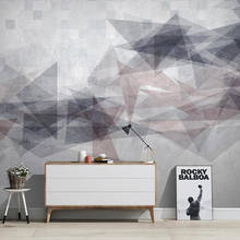 Papel de parede com foto personalizada 3d, modernas estampas abstratas geométricas para decoração de casa, sala de estar, sofá, plano de fundo de tv, mural de papel de parede 2024 - compre barato