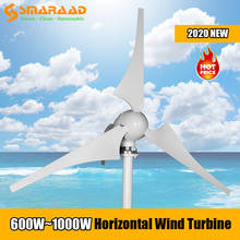 600W 800W 1000W 3 5 6 Blades New Energy Windmill 12v 24v Small Wind Turbine Generator Free MPPT Controller For Home Street Lamps 2024 - buy cheap