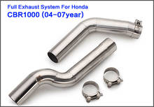 cbr1000 04-07 Motorcycle exhaust muffler link pipe modified stainless steel yoshimura exhaust for honda CBR1000 2004-07 silp on 2024 - buy cheap