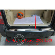 Peitoril do protetor do pára-choque traseiro de aço inoxidável de alta qualidade para hyundai tucson 2005 2006 2007 2008 2009-estilo do carro-capas do carro 2024 - compre barato