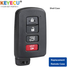 KEYECU-carcasa de llave a distancia inteligente sin llave para coche, funda para Toyota Highlander RAV4 2013 2014 2015 2016 2017 2018 2019 , Fob 3 + 1/ 4 botones 2024 - compra barato