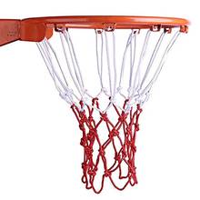 Стандартная нейлоновая баскетбольная сетка с нитью, спортивный баскетбольный обруч, сетчатая задняя панель, окантовка для мяча, белый, красный, синий 2024 - купить недорого