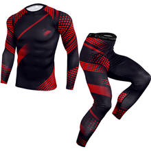 Traje deportivo de compresión para hombre, conjunto de manga larga para correr, mallas de entrenamiento para gimnasio, ropa deportiva para correr, camisetas de entrenamiento, Leggings, novedad 2024 - compra barato