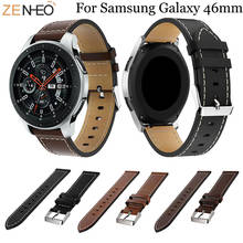 Pulseira clássica para relógio samsung galaxy, 46mm, couro, substituição, samsung gear s3 frontier 2024 - compre barato