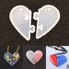 Molde de epoxi de cristal para amantes, cerraduras de corazón para amantes, DIY, collar, colgante, moldes de resina, herramientas de fabricación de joyas hechas a mano 2024 - compra barato