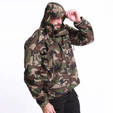 Uniforme militar de lana para hombre, chaqueta táctica de concha suave, Abrigo con capucha para caza al aire libre, Airsoft, Multicam, rompevientos de invierno 2024 - compra barato