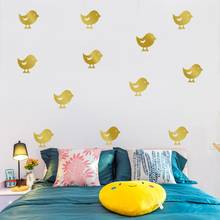 Наклейка на стену с милыми птицами для детской комнаты, съемный домашний декор, наклейка для детской спальни, Настенный декор, обои для детской комнаты, художественная роспись 2024 - купить недорого