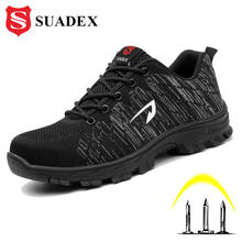 SUADEX Man Safety Shoes Puncture-Proof Safety Work Shoes Man Indestructible Shoes Non-slip Steel Toe Breathable Men Work Shoes 2024 - buy cheap