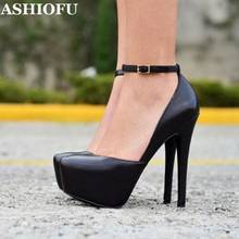 ASHIOFU Handmade Womens High Heel Pumps D'orsay Style Office Party Prom Shoes Sexy Platform Dating Fashion Court Shoes 2024 - buy cheap