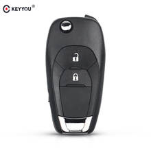 KEYYOU Replacement 2 Buttons Filp Folding Remote Car Key Shell For Chevrolet Cruze Aveo 2014-2018 Fob Auto Key Case Uncut Cover 2024 - buy cheap