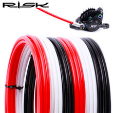 Risk cabo de freio hidráulico de bicicleta, 5mm, mangueira com tecido de nylon para mtb, tubo de óleo de bicicleta, 3 cores 2024 - compre barato