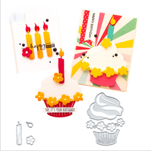 Металлические режущие штампы, высечки, форма для 3D мороженого, украшения торта на день рождения, скрапбук, бумага, ремесло, нож, форма для лезвия, дырокол, трафареты 2024 - купить недорого