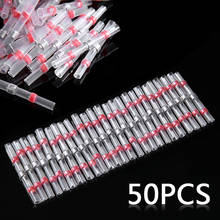 50pcs Red Solder Seal Sleeve Heat Shrink Butt Wire Connectors Electrical Cable Splice Tinned Terminals 22-18 AWG 2024 - buy cheap