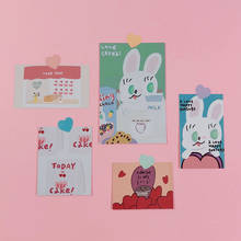 Bonito arte amor bolo coelho cartão postal adesivo decoração da parede cartaz mão conta álbum decoração adesivo presente 2024 - compre barato
