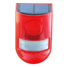 New Solar Infrared Motion Sensor Alarm With 110Db Siren Strobe Light For Home Garden Carage Shed Carvan Security Alarm System-Re 2024 - buy cheap
