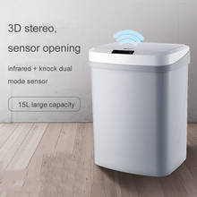 15L Smart Trash Can Automatic Touchless Induction Motion Sensor Rubbish Waste Bin Electric Garbage Bin for Kitchen Bathroom 2024 - buy cheap