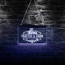 Tractor N Farm 3D LED Neon Sign Farm Vehicle Multi-color Lighted Hanging Board Wall Art Farmer Family Village Housewarming Gift 2024 - buy cheap