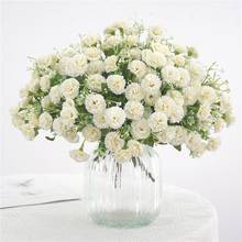 Christmas Artificial Carnation Home Decor 20 Heads Realistic Artificial Flower Branch Faux Flower Wedding Decoration 2024 - buy cheap