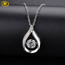 Hutang Solid 925 Sterling Silver Pendant 1 Carat White Moissanite Necklace Special Style Fine Jewelry for Women's Birthday Gift 2024 - buy cheap