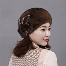 100% real fur mink hat women fur hats winter warm fashion hat fur mink 6 color fur hoodie fur cap 2024 - buy cheap