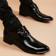 Men'S Leather Formal Shoes Lace Up Dress Shoes Oxfords Fashion Retro Shoes Elegant Work Footwear Men Dress Shoes 2024 - buy cheap