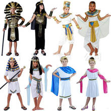 halloween costume for kids Pharaoh queen egyptian cleopatra costume girls boys for children ancient egypt fancy dress Cosplay 2024 - buy cheap