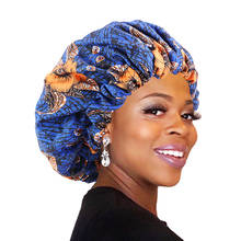 Extra Large Satin Bonnet Ankara Print African Pattern Bonnet Women Night Sleep Cap Double Layer Comfortable Headwear Hair Cover 2024 - buy cheap
