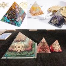 30Pc 7 Chakra Copper Energy Tower Orgonite Sticker Flower Life Tree Pyramid Epoxy Resin Fillings Material Jewelry Making 2024 - buy cheap