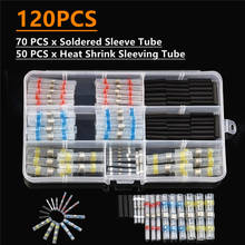 120PCS Waterproof Electrical Wire Connectors Heat Shrink Solder Sleeve Tube Insulated Terminals  Car Accessories Mixed Sizes Kit 2024 - buy cheap