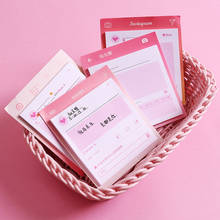Coloffice Girl Heart N Times Sticker Notes Little Fairy Message Notepad Post Sticky Notes Stationery Memo Pad Pink Book 1PC 2024 - buy cheap
