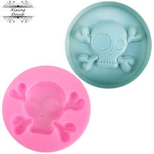 Molde de silicona con cabeza de calavera para Halloween, herramientas de decoración de Chocolate, Fondant, borde de pastel, 1 unidad 2024 - compra barato