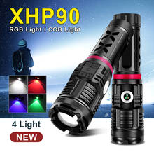 Most Powerful Led Flashlight Ultra Bright torch XHP90 Zoomable Bicycle Light 18650 Rechargeable USB flashlight hunting lantern 2024 - buy cheap