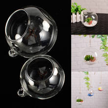 1 шт. прозрачный стеклянный шар в форме глобуса, шар для террариума, цветочный подвесной контейнер для террариума, ландшафтный орнамент, украшение для сада 2024 - купить недорого