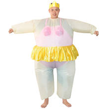 Adult Inflatable Ballet Costume Party Funny Fat Man Dress Fancy Cosplay Birthday Gift Halloween Costumes for Women and Men 2024 - buy cheap