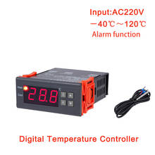 Termostato digital mhipub ac220v, controlador térmico eletrônico de temperatura para mesa e refrigeração 2024 - compre barato