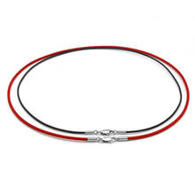 40-70cm Men Women Black Red Leather Necklace Cord Leather Cord Rope Chain Stainless Steel Lobster Clasp for DIY Necklace Jewelry 2024 - buy cheap