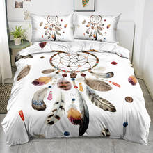 Ropa de cama Bohemia 3D, edredón de lino con conchas, almohada de algodón, King, Queen, tamaño doble completo, diseño personalizado, color blanco 2024 - compra barato
